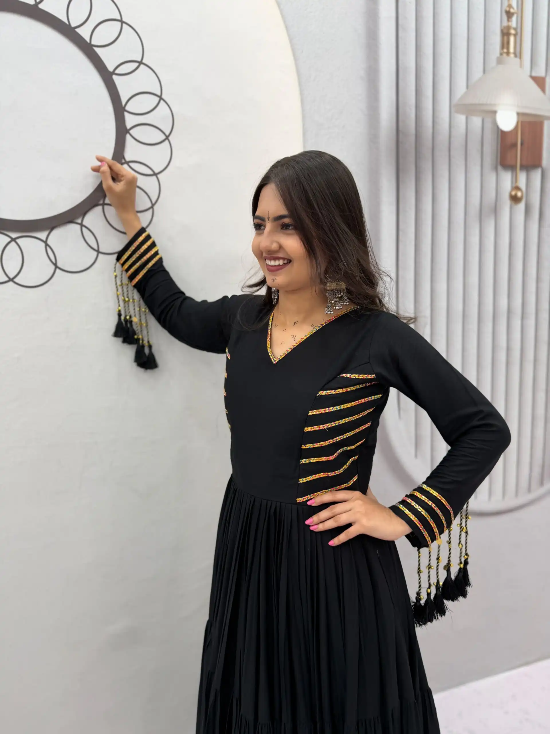 PC 590 Black in Color Pure Cotton ace Work Gown . Wedding, Party, Festive, Events Get it for ₹2449. Delivery 4-6 Working Days. Best Online Shop now. | Bollywood Gowns, Creative Gowns, Designer Gowns, Embroidered Gowns, Gowns, Party Wear Gowns