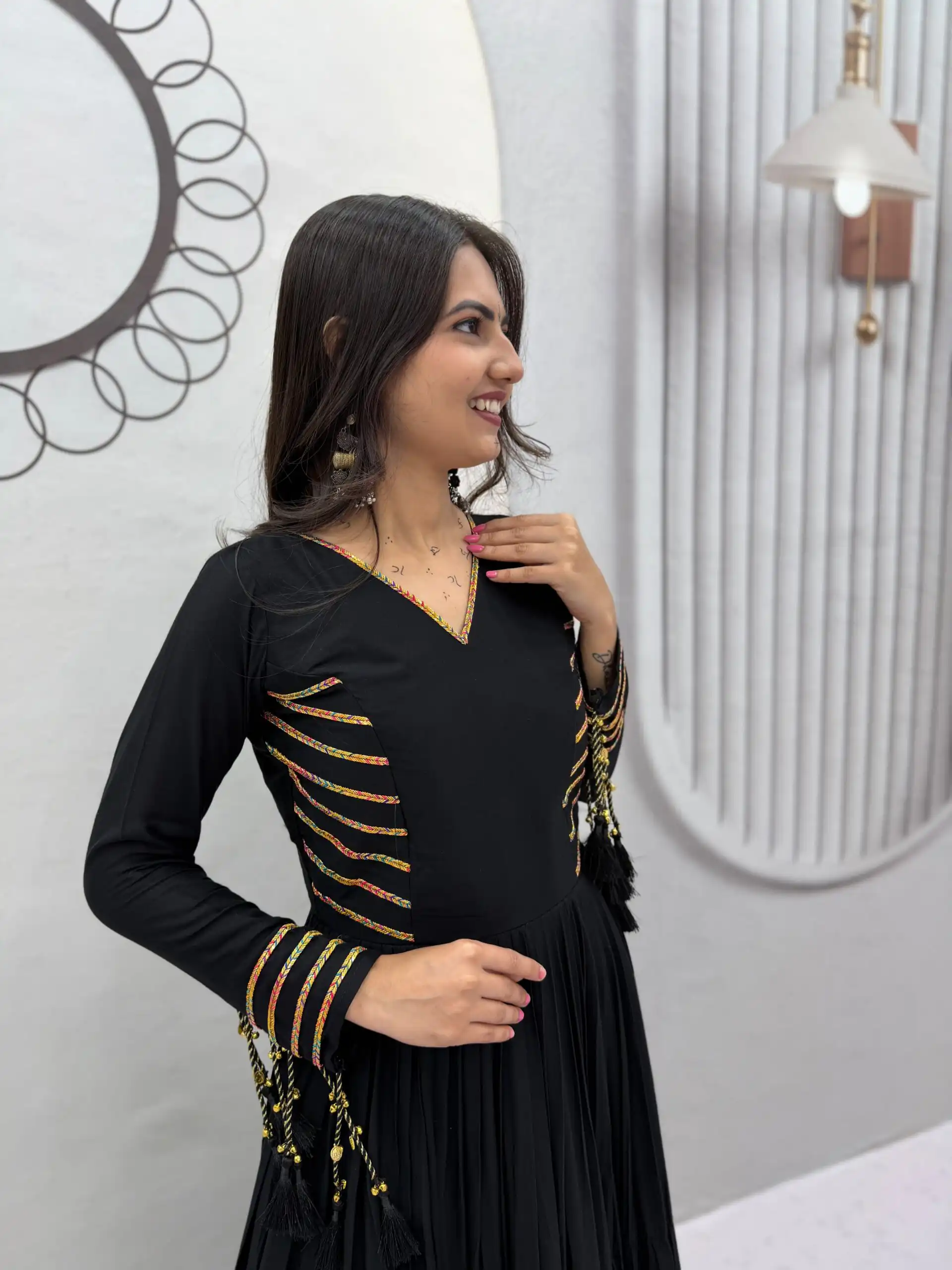 PC 590 Black in Color Pure Cotton ace Work Gown . Wedding, Party, Festive, Events Get it for ₹2449. Delivery 4-6 Working Days. Best Online Shop now. | Bollywood Gowns, Creative Gowns, Designer Gowns, Embroidered Gowns, Gowns, Party Wear Gowns