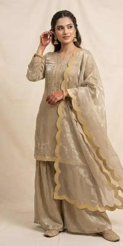 LG 2123 Golden Fendy Salwar Suit with Embroidery Work & Sequins Work. Exclusive Offer ₹2099. Delivery 4-6 Working Days. Shop now. | Casual Suits, Jump Suits, Creative suits, Designer Suits, Palazzo Suits, Party Wear Suits, Patiala Suits, Salwar suit, Straight Suits