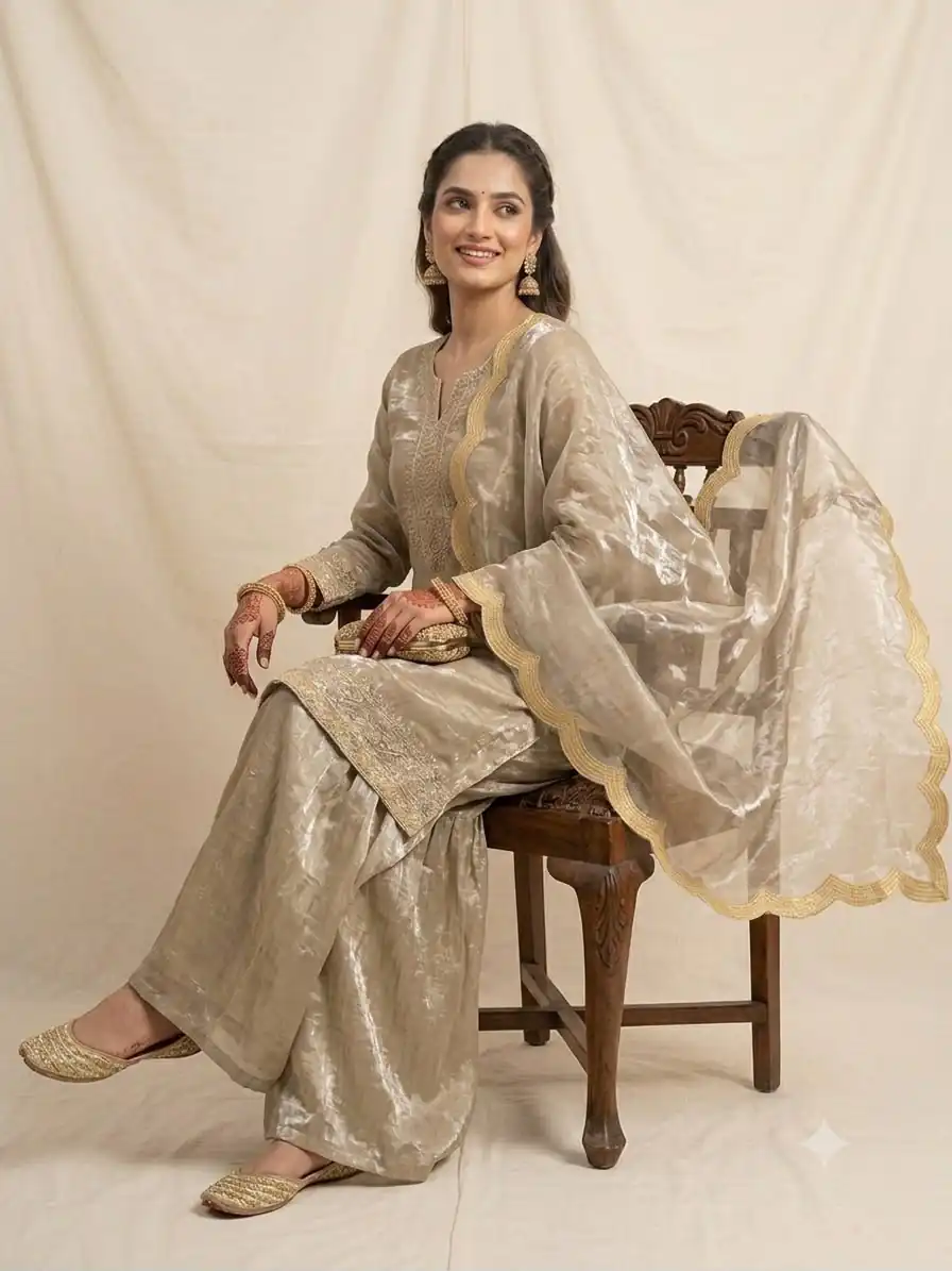 LG 2123 Golden Fendy Salwar Suit with Embroidery Work & Sequins Work. Exclusive Offer ₹2099. Delivery 4-6 Working Days. Shop now. | Casual Suits, Jump Suits, Creative suits, Designer Suits, Palazzo Suits, Party Wear Suits, Patiala Suits, Salwar suit, Straight Suits