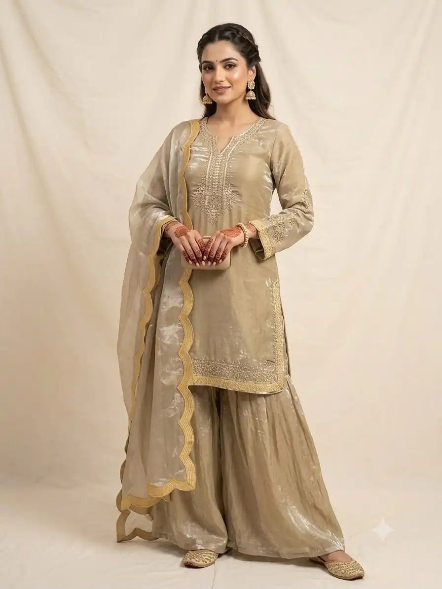 LG 2123 Golden Fendy Salwar Suit with Embroidery Work & Sequins Work. Exclusive Offer ₹2099. Delivery 4-6 Working Days. Shop now. | Casual Suits, Jump Suits, Creative suits, Designer Suits, Palazzo Suits, Party Wear Suits, Patiala Suits, Salwar suit, Straight Suits