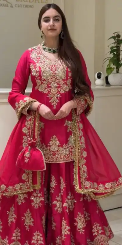 MT 1079 Pink Natural Silk Salwar Suit with Sequins Work & Embroidery Work. Special Price ₹2449. Delivery 4-6 Working Days. Shop now. | Casual Suits, Jump Suits, Creative suits, Designer Suits, Palazzo Suits, Party Wear Suits, Patiala Suits, Salwar suit, Straight Suits