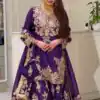 MT 1079 Purple Natural Silk Salwar Suit with Sequins Work & Embroidery Work. Special Price ₹2449. Delivery 4-6 Working Days. Shop now. | Casual Suits, Jump Suits, Creative suits, Designer Suits, Palazzo Suits, Party Wear Suits, Patiala Suits, Salwar suit, Straight Suits