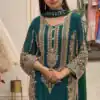 SR 1716 Teal Colour Faux Georgette Salwar Suit with Lace Work. Introductory Price ₹2449. Delivery 4-6 Working Days. Shop now. | Casual Suits, Jump Suits, Creative suits, Designer Suits, Palazzo Suits, Party Wear Suits, Patiala Suits, Salwar suit, Straight Suits