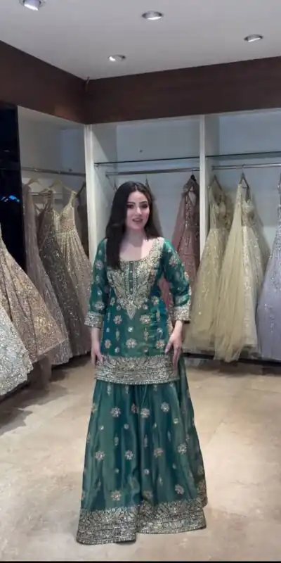 WW 1243 Teal NC Zimmy Silk Salwar Suit Perfect for Wedding, Party, Baby Shower, Festival Celebrations, Pongal – . Grab it for ₹2449. Delivery 4-6 Worki | Casual Suits, Jump Suits, Creative suits, Designer Suits, Palazzo Suits, Party Wear Suits, Patiala Suits, Salwar suit, Straight Suits