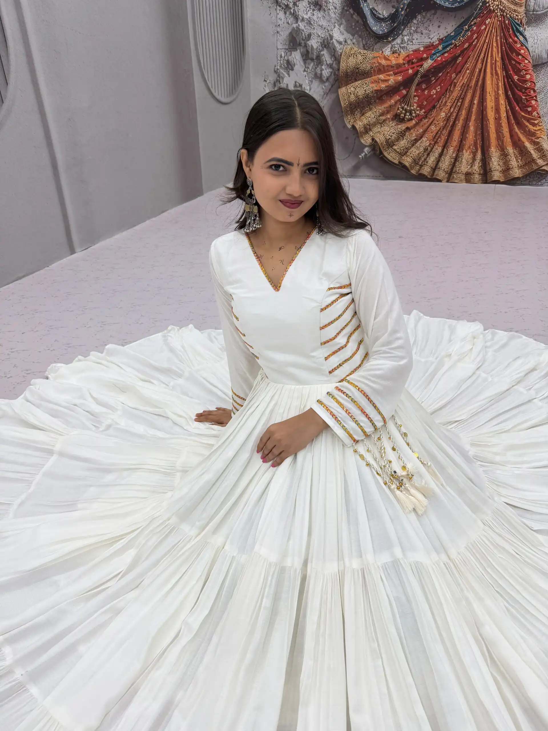 PC 590 White in Color Pure Cotton ace Work Gown . Wedding, Party, Festive, Events Get it for ₹2449. Delivery 4-6 Working Days. Best Online Shop now. | Bollywood Gowns, Creative Gowns, Designer Gowns, Embroidered Gowns, Gowns, Party Wear Gowns