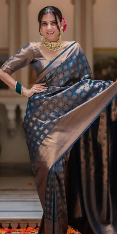 KPR 237 Blue Soft Lichi Silk Cloth Saree Perfect for Wedding, Party, Family Gatherings, Sangeet, Ethnic Day – . Festive Deal ₹1299. Delivery 4-6 Workin | Creative Sarees, Bollywood Sarees, Designer Sarees, Embroidered Sarees, Ethnic Saree, Modern Digital sarees, Party Wear Sarees, Sarees