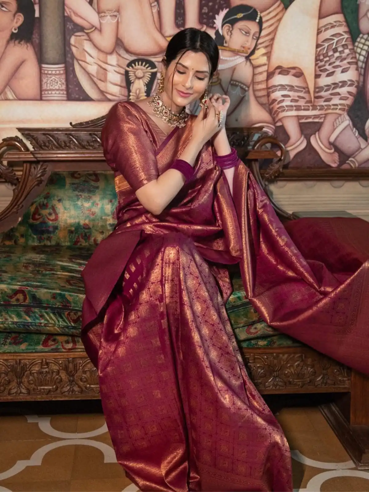 KPR 237 Maroon Soft Lichi Silk Cloth Saree Perfect for Wedding, Party, Family Gatherings, Sangeet, Ethnic Day – . Festive Deal ₹1299. Delivery 4-6 Workin | Creative Sarees, Bollywood Sarees, Designer Sarees, Embroidered Sarees, Ethnic Saree, Modern Digital sarees, Party Wear Sarees, Sarees