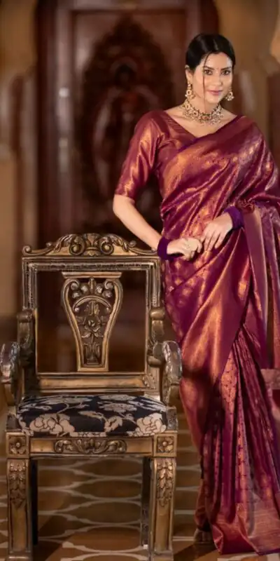 KPR 237 Maroon Soft Lichi Silk Cloth Saree Perfect for Wedding, Party, Family Gatherings, Sangeet, Ethnic Day – . Festive Deal ₹1299. Delivery 4-6 Workin | Creative Sarees, Bollywood Sarees, Designer Sarees, Embroidered Sarees, Ethnic Saree, Modern Digital sarees, Party Wear Sarees, Sarees