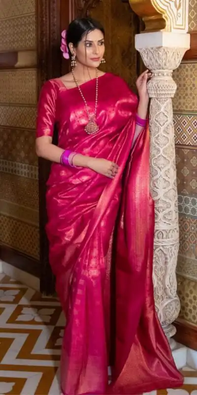 KPR 237 Pink Soft Lichi Silk Cloth Saree Perfect for Wedding, Party, Family Gatherings, Sangeet, Ethnic Day – . Festive Deal ₹1299. Delivery 4-6 Workin | Creative Sarees, Bollywood Sarees, Designer Sarees, Embroidered Sarees, Ethnic Saree, Modern Digital sarees, Party Wear Sarees, Sarees