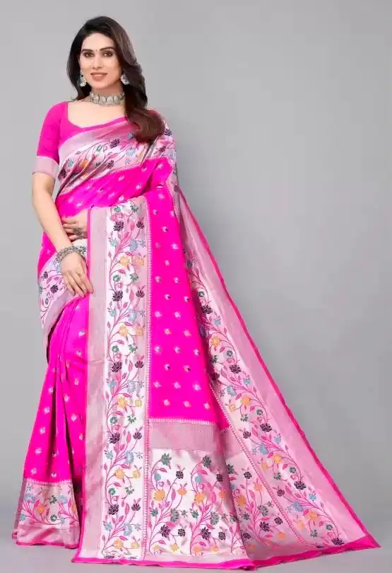 KPR 295 Pink Soft Lichi Silk Cloth Saree Perfect for Wedding, Party, Family Gatherings, Sangeet, Ethnic Day – . Festive Deal ₹1449. Delivery 4-6 Workin | Creative Sarees, Bollywood Sarees, Designer Sarees, Embroidered Sarees, Ethnic Saree, Modern Digital sarees, Party Wear Sarees, Sarees