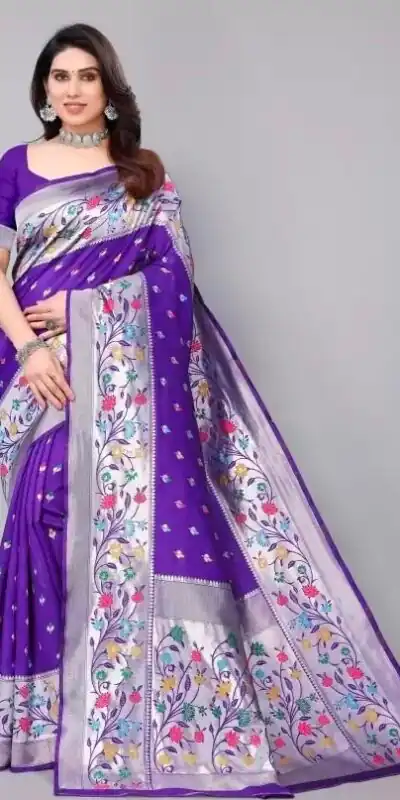 KPR 295 Purple Soft Lichi Silk Cloth Saree Perfect for Wedding, Party, Family Gatherings, Sangeet, Ethnic Day – . Festive Deal ₹1449. Delivery 4-6 Working | Creative Sarees, Bollywood Sarees, Designer Sarees, Embroidered Sarees, Ethnic Saree, Modern Digital sarees, Party Wear Sarees, Sarees