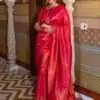 KPR 237 Red Soft Lichi Silk Cloth Saree Perfect for Wedding, Party, Family Gatherings, Sangeet, Ethnic Day – . Festive Deal ₹1299. Delivery 4-6 Workin | Creative Sarees, Bollywood Sarees, Designer Sarees, Embroidered Sarees, Ethnic Saree, Modern Digital sarees, Party Wear Sarees, Sarees