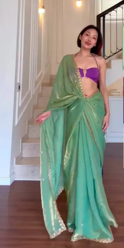 KD 633 Sea Green | Sea Green Fendy Silk Saree with Sequins Work. Festive Deal ₹1849. Delivery 4-6 Working Days. Shop now. | Creative Sarees, Bollywood Sarees, Designer Sarees, Embroidered Sarees, Ethnic Saree, Modern Digital sarees, Party Wear Sarees, Sarees