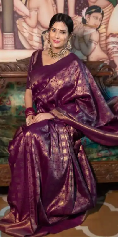 KPR 237 Wine Soft Lichi Silk Cloth Saree Perfect for Wedding, Party, Family Gatherings, Sangeet, Ethnic Day – . Festive Deal ₹1299. Delivery 4-6 Workin | Creative Sarees, Bollywood Sarees, Designer Sarees, Embroidered Sarees, Ethnic Saree, Modern Digital sarees, Party Wear Sarees, Sarees