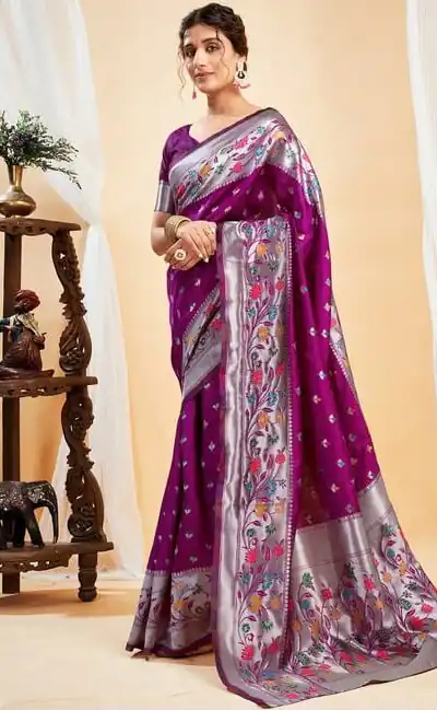 KPR 295 Wine Soft Lichi Silk Cloth Saree Perfect for Wedding, Party, Family Gatherings, Sangeet, Ethnic Day – . Festive Deal ₹1449. Delivery 4-6 Workin | Creative Sarees, Bollywood Sarees, Designer Sarees, Embroidered Sarees, Ethnic Saree, Modern Digital sarees, Party Wear Sarees, Sarees