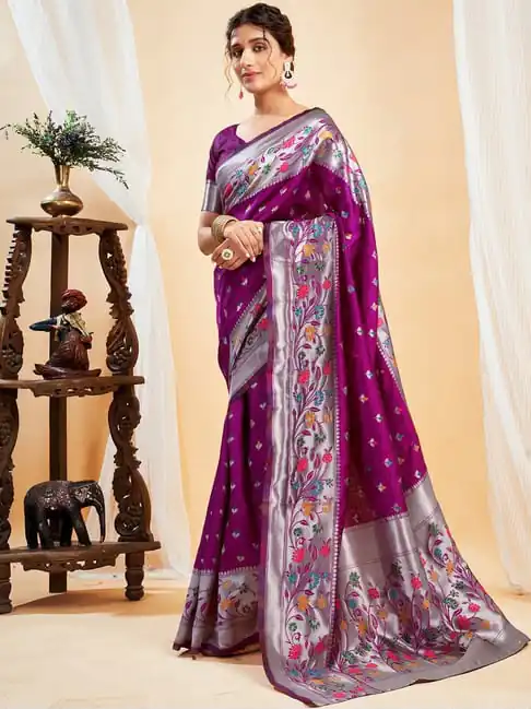KPR 295 Wine Soft Lichi Silk Cloth Saree Perfect for Wedding, Party, Family Gatherings, Sangeet, Ethnic Day – . Festive Deal ₹1449. Delivery 4-6 Workin | Creative Sarees, Bollywood Sarees, Designer Sarees, Embroidered Sarees, Ethnic Saree, Modern Digital sarees, Party Wear Sarees, Sarees