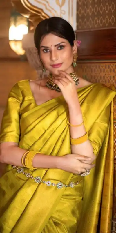 KPR 237 Yellow Soft Lichi Silk Cloth Saree Perfect for Wedding, Party, Family Gatherings, Sangeet, Ethnic Day – . Festive Deal ₹1299. Delivery 4-6 Workin | Creative Sarees, Bollywood Sarees, Designer Sarees, Embroidered Sarees, Ethnic Saree, Modern Digital sarees, Party Wear Sarees, Sarees