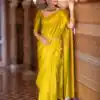 KPR 237 Yellow Soft Lichi Silk Cloth Saree Perfect for Wedding, Party, Family Gatherings, Sangeet, Ethnic Day – . Festive Deal ₹1299. Delivery 4-6 Workin | Creative Sarees, Bollywood Sarees, Designer Sarees, Embroidered Sarees, Ethnic Saree, Modern Digital sarees, Party Wear Sarees, Sarees