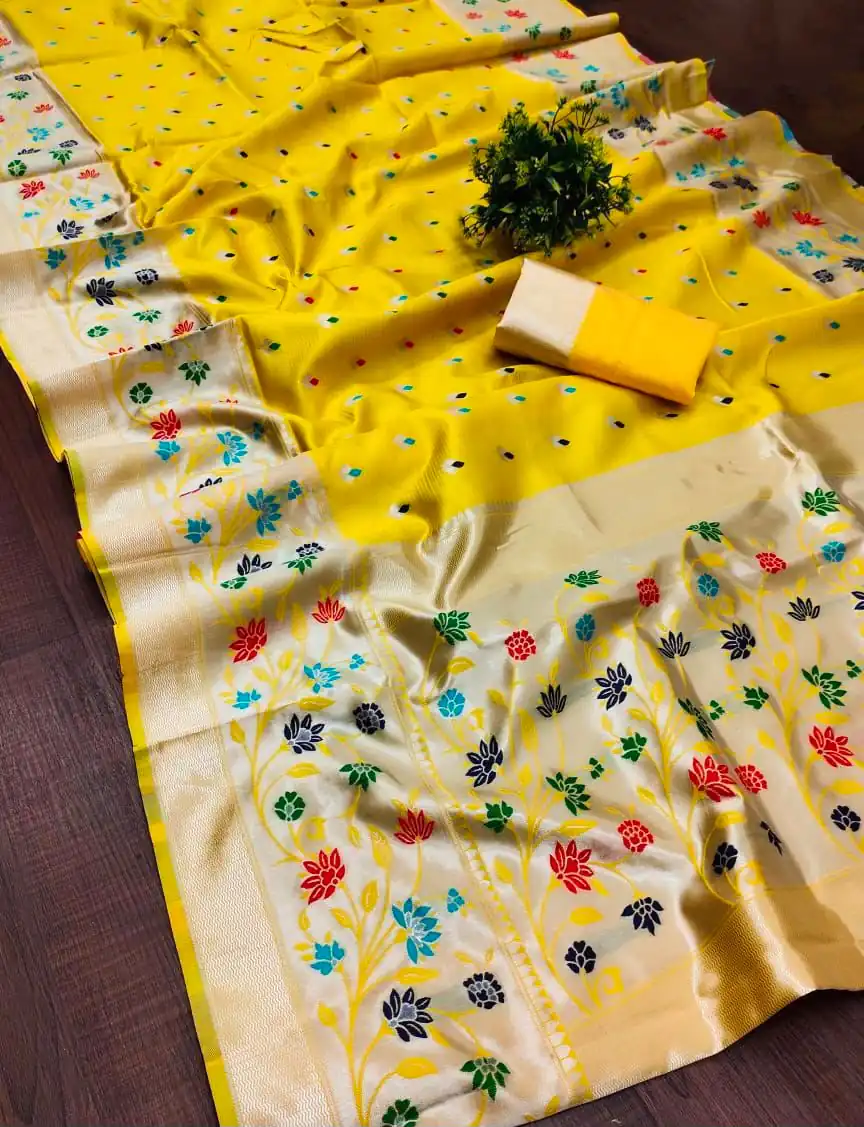 KPR 295 Yellow Soft Lichi Silk Cloth Saree Perfect for Wedding, Party, Family Gatherings, Sangeet, Ethnic Day – . Festive Deal ₹1449. Delivery 4-6 Workin | Creative Sarees, Bollywood Sarees, Designer Sarees, Embroidered Sarees, Ethnic Saree, Modern Digital sarees, Party Wear Sarees, Sarees
