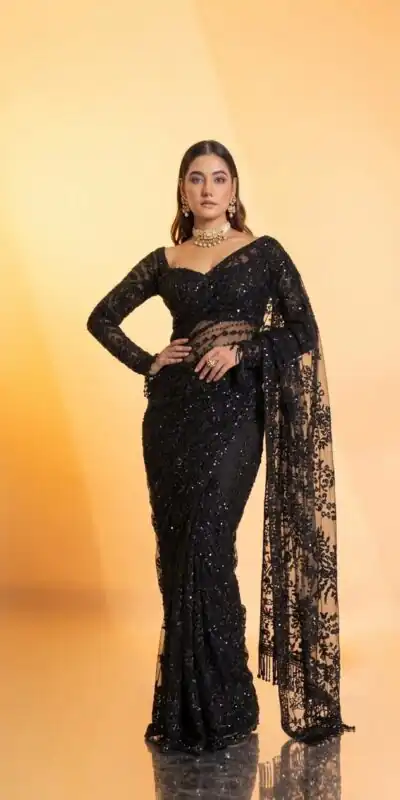 DF 3462 Black Color Butterfly Net Heavy 5mm Sequins Embroidery work Saree Casual, Wedding, Festive, Events . Expected Delivery 4-6 Working Days @1999/- only | Creative Sarees, Bollywood Sarees, Designer Sarees, Embroidered Sarees, Ethnic Saree, Modern Digital sarees, Party Wear Sarees, Sarees