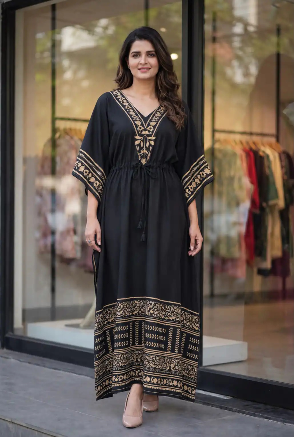 INLI Kaftan vol 7.0 Trendy Black French Crape Prints Kaftan Kurti . Get it for ₹1399. Delivery 4-6 Working Days. Shop now. | Bollywood Kurti, Creative Kurtis, Designer Kurti, Kurti, Party Wear Kurti, Selfie Kurti