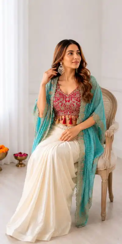 BB 48 Blue Crepe Silk Dhoti Suit Perfect for Wedding, Party, Festival Celebrations, Holi, Pooja – . Introductory Price ₹2099. Delivery 4-6 Working | Casual Suits, Jump Suits, Creative suits, Designer Suits, Palazzo Suits, Party Wear Suits, Patiala Suits, Salwar suit, Straight Suits