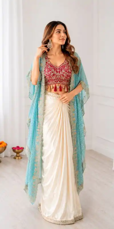 BB 48 Blue Crepe Silk Dhoti Suit Perfect for Wedding, Party, Festival Celebrations, Holi, Pooja – . Introductory Price ₹2099. Delivery 4-6 Working | Casual Suits, Jump Suits, Creative suits, Designer Suits, Palazzo Suits, Party Wear Suits, Patiala Suits, Salwar suit, Straight Suits