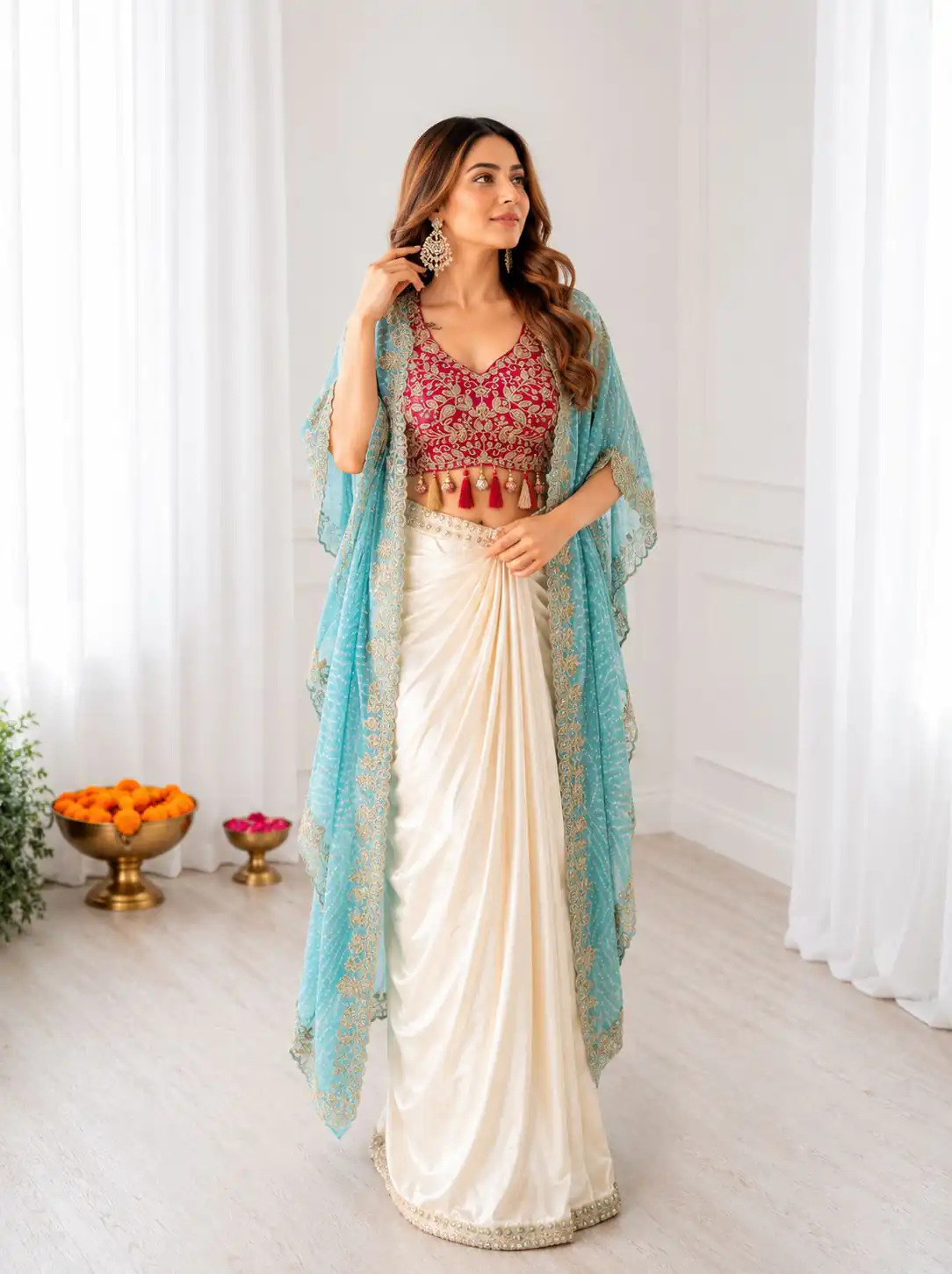 BB 48 Blue Crepe Silk Dhoti Suit Perfect for Wedding, Party, Festival Celebrations, Holi, Pooja – . Introductory Price ₹2099. Delivery 4-6 Working | Casual Suits, Jump Suits, Creative suits, Designer Suits, Palazzo Suits, Party Wear Suits, Patiala Suits, Salwar suit, Straight Suits