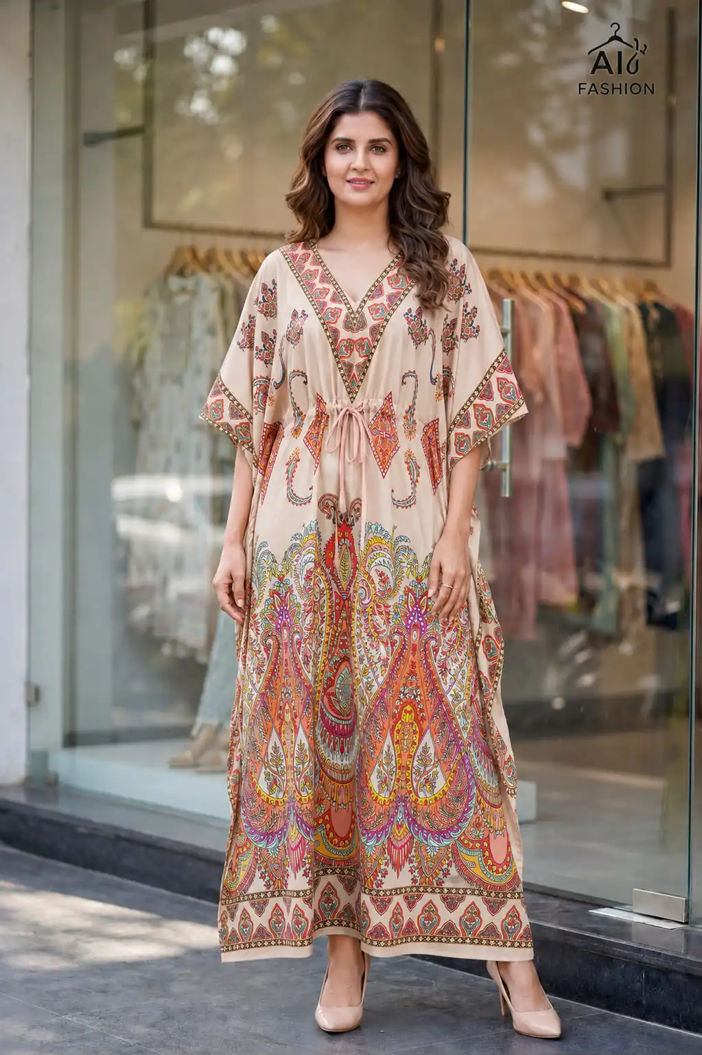 INLI Kaftan vol 7.0 Trendy Cream French Crape Prints Kaftan Kurti . Get it for ₹1399. Delivery 4-6 Working Days. Shop now. | Bollywood Kurti, Creative Kurtis, Designer Kurti, Kurti, Party Wear Kurti, Selfie Kurti