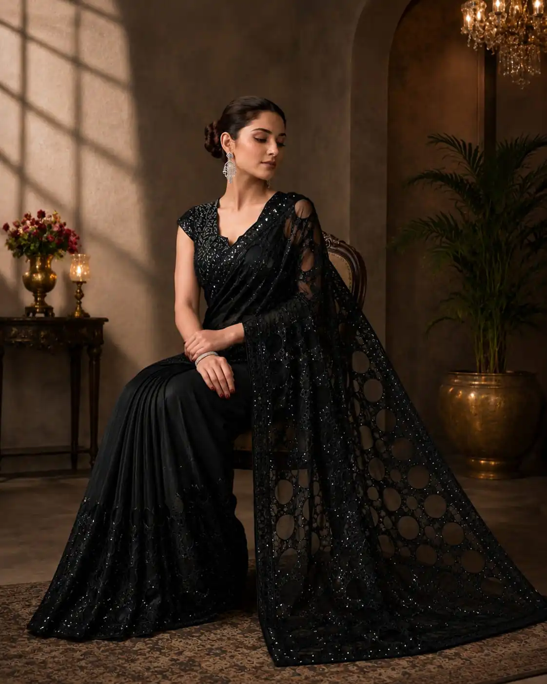 DF 3489 Black Butterfly Net Saree Sequence with Work & Zari Work. Introductory Price ₹1899. Delivery 4-6 Working Days. Shop now. | Creative Sarees, Bollywood Sarees, Designer Sarees, Embroidered Sarees, Ethnic Saree, Modern Digital sarees, Party Wear Sarees, Sarees