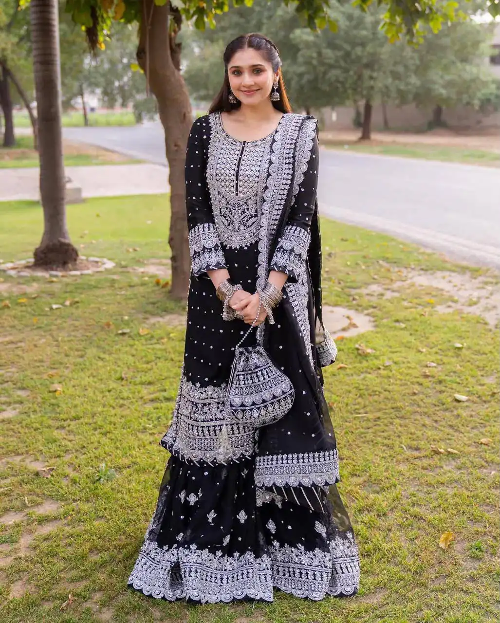 ZB 5064 Black Faux Georgette Salwar Suit with Embroidery Work. Available at ₹2049 only. Delivery 4-6 Working Days. Shop now. | Casual Suits, Jump Suits, Creative suits, Designer Suits, Palazzo Suits, Party Wear Suits, Patiala Suits, Salwar suit, Straight Suits