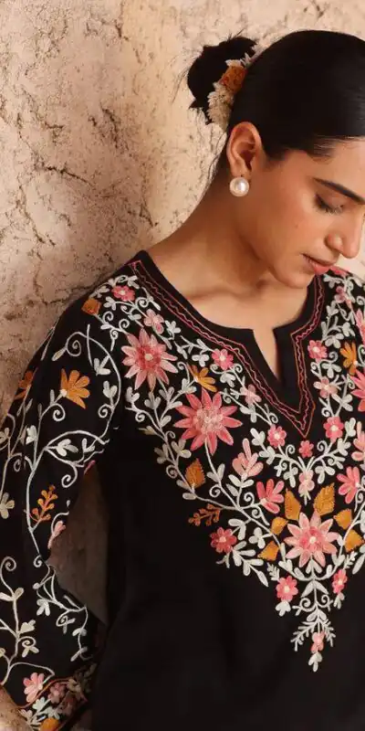 ND 5058 Black | Black Roman Silk Salwar Suit with Embroidery Work. Grab it for ₹2099. Delivery 4-6 Working Days. Shop now. | Casual Suits, Jump Suits, Creative suits, Designer Suits, Palazzo Suits, Party Wear Suits, Patiala Suits, Salwar suit, Straight Suits
