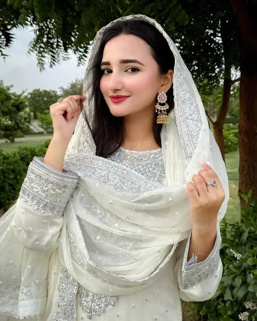 ZB 5064 White Faux Georgette Salwar Suit with Embroidery Work. Available at ₹2049 only. Delivery 4-6 Working Days. Shop now. | Casual Suits, Jump Suits, Creative suits, Designer Suits, Palazzo Suits, Party Wear Suits, Patiala Suits, Salwar suit, Straight Suits