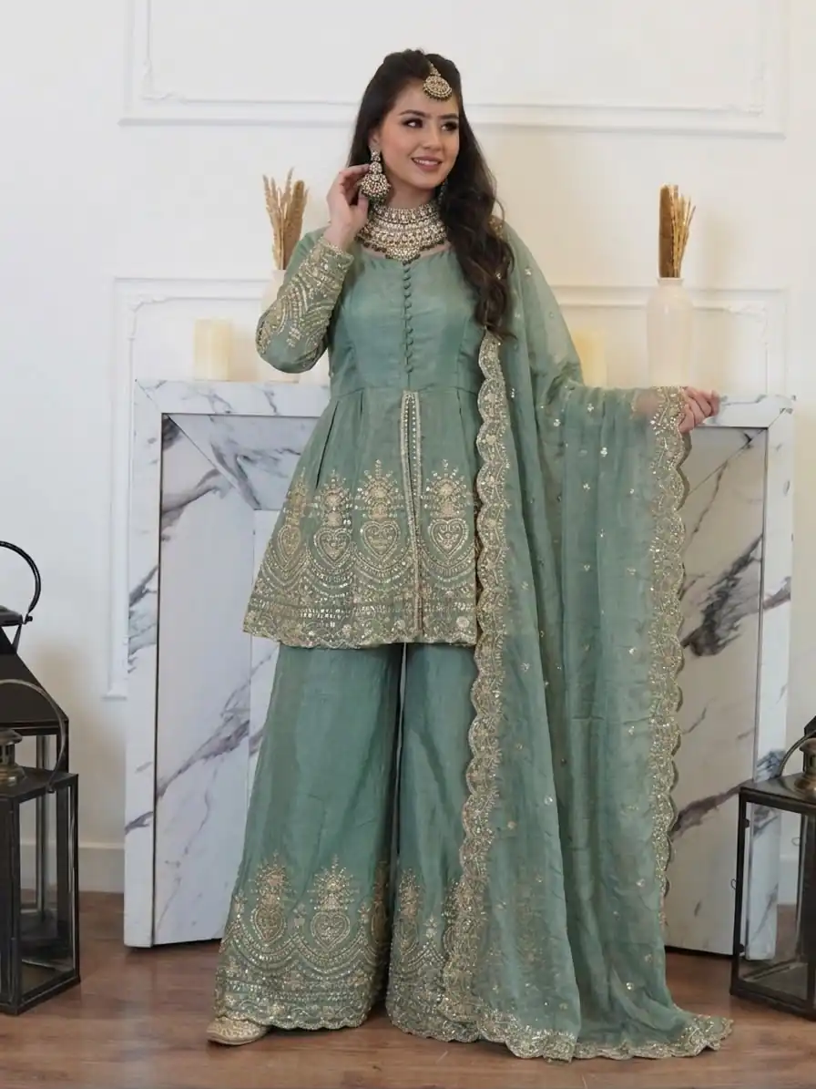 Aglow Rama Fendy Silk ⁠Embroidery Work Salwar Suit - Image 3