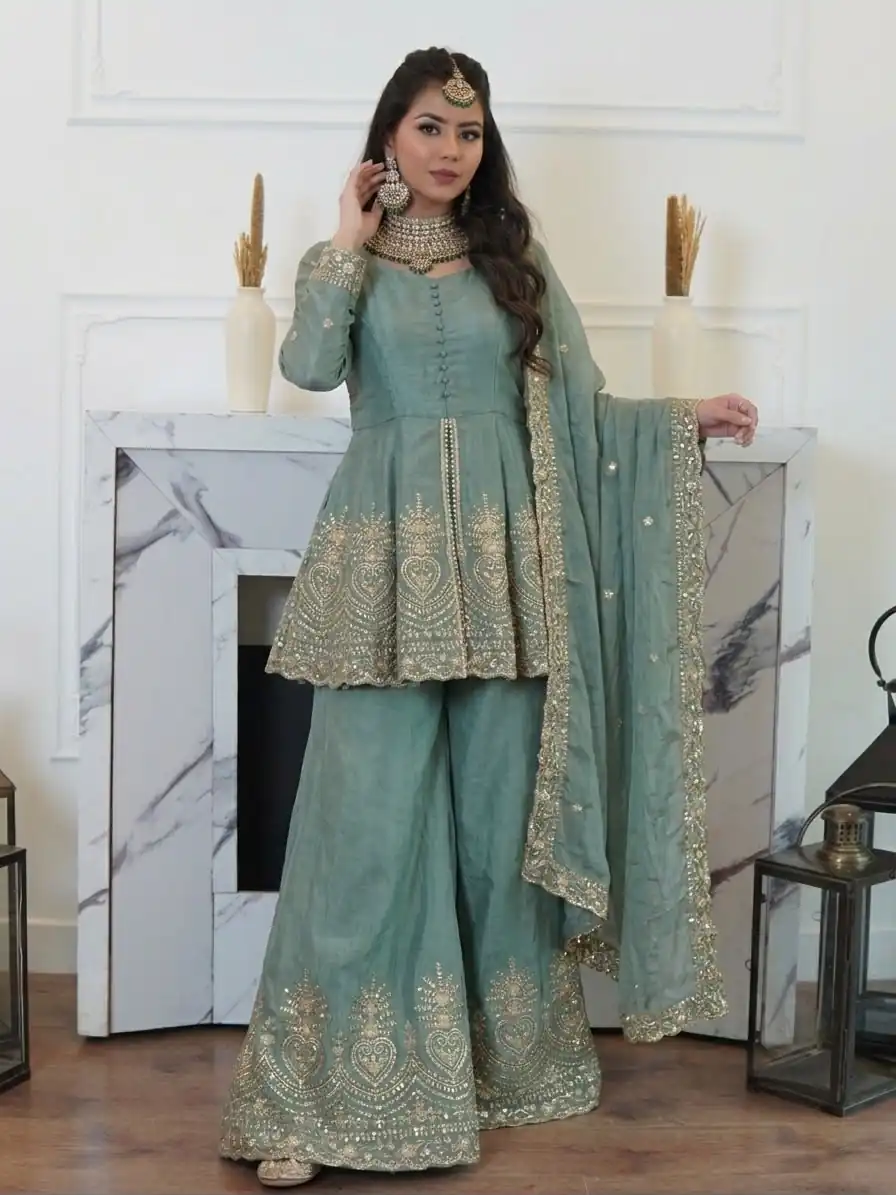 Aglow Rama Fendy Silk ⁠Embroidery Work Salwar Suit - Image 2