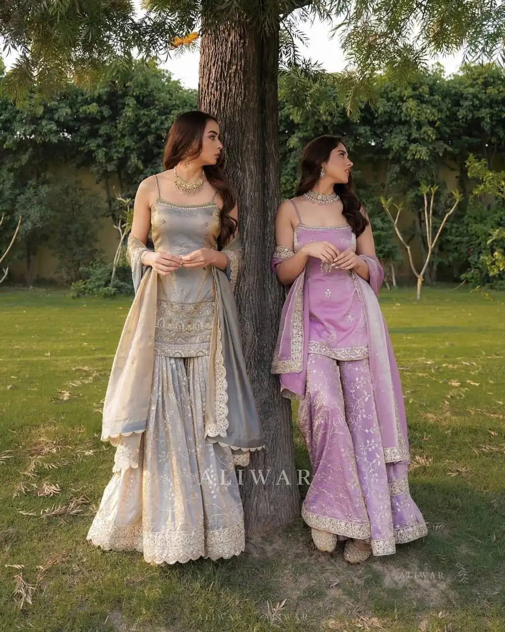 Fancy Lavender Organza Silk Sequence Work Salwar Suit - Image 2