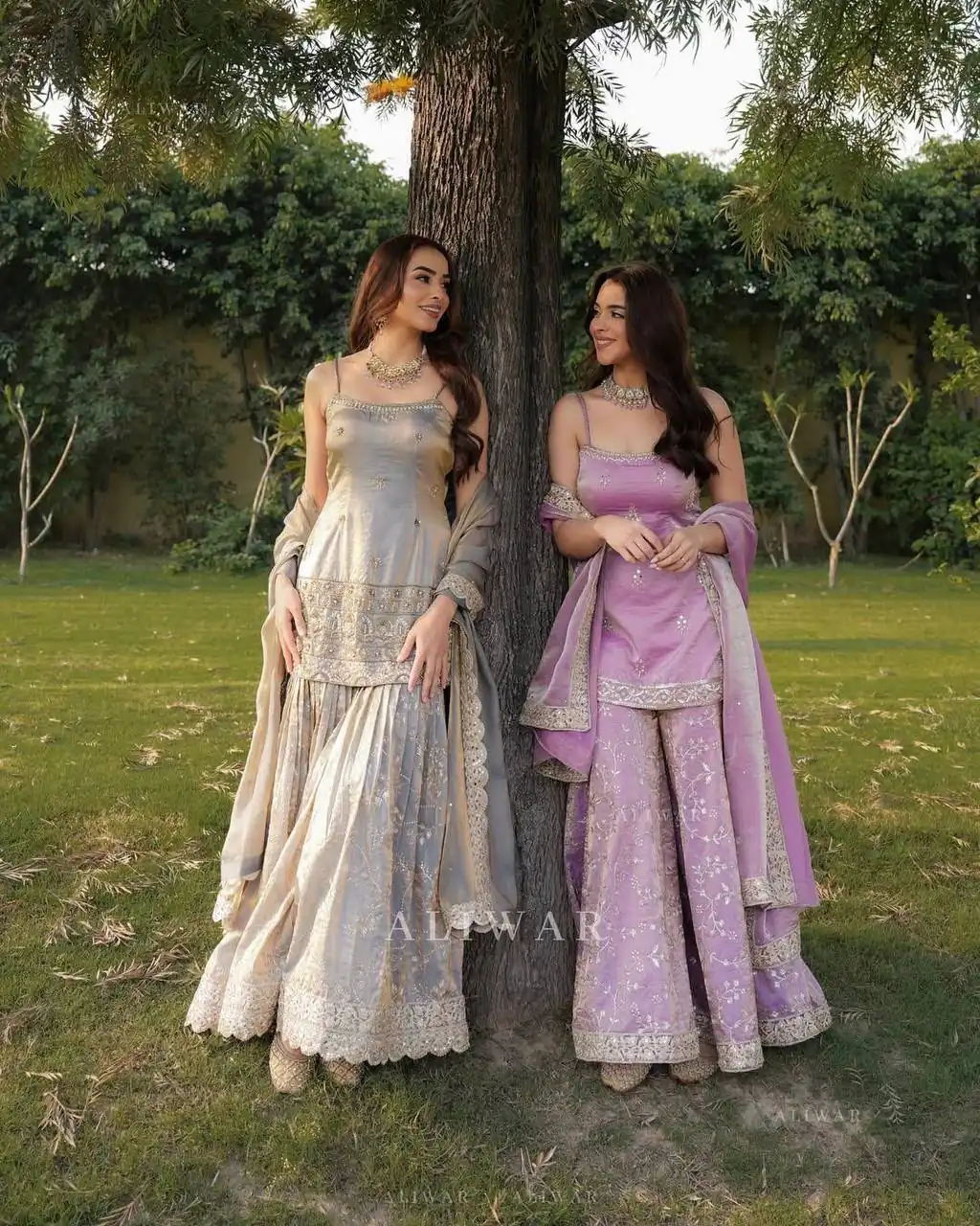 Fancy Lavender Organza Silk Sequence Work Salwar Suit