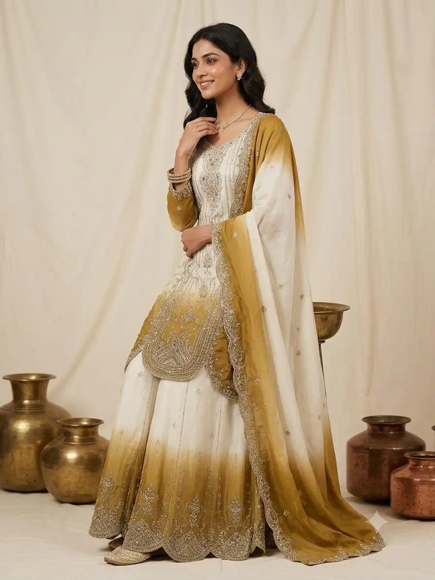 Grand Mustered Star Georgette Embroider Work Salwar Suit - Image 2
