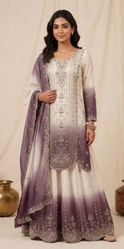 Alternative view of Grand Wine Star Georgette Embroider Work Salwar Suit