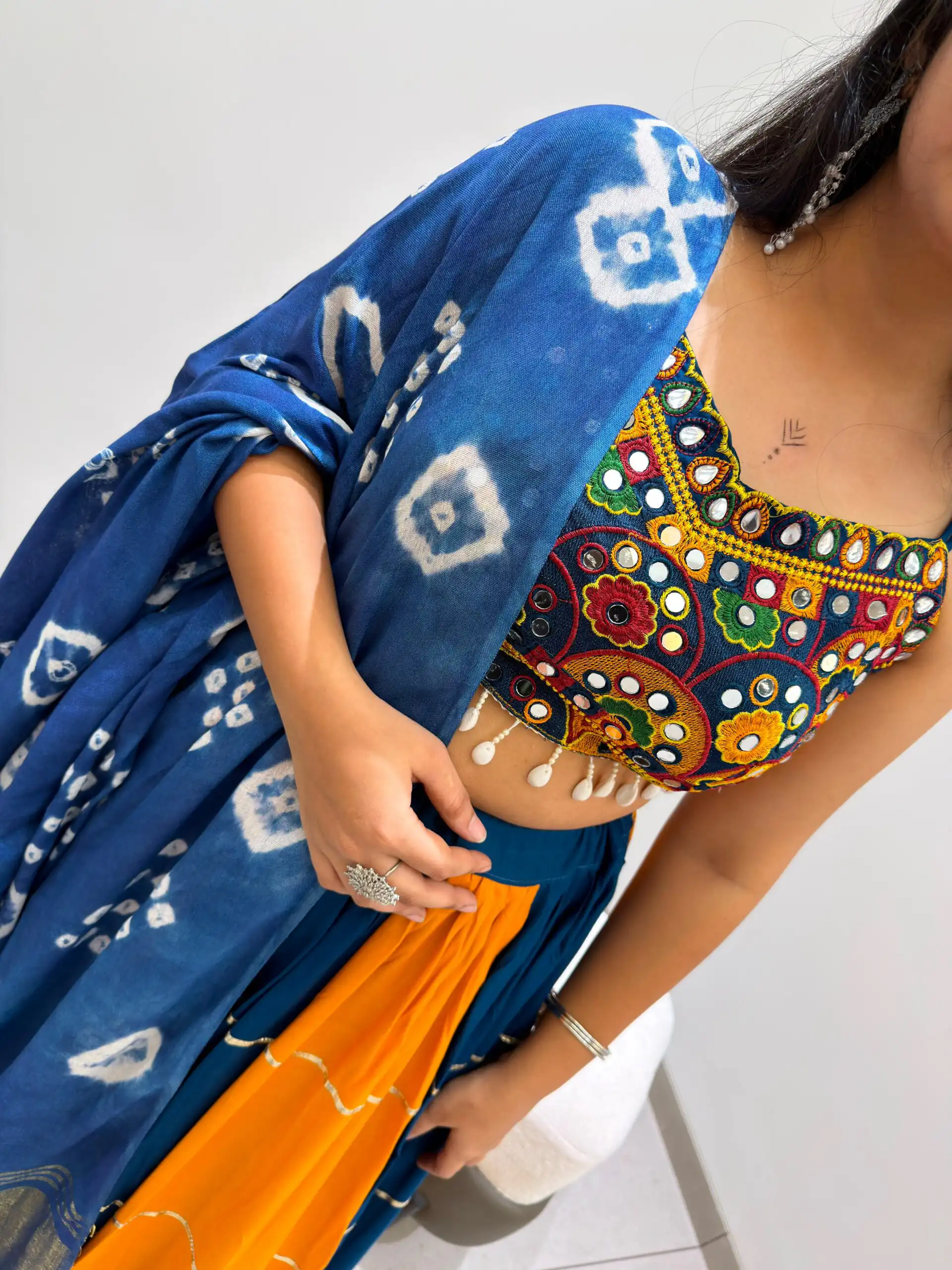 Trendy Blue Rayon Embroider Work Lehenga Choli - Image 6