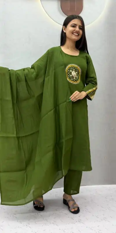 PC 598 Green Roman Silk Salwar Suit with Sequins Work & Embroidery Work. Available at ₹2099 only. Delivery 4-6 Working Days. Shop now. | Casual Suits, Jump Suits, Creative suits, Designer Suits, Palazzo Suits, Party Wear Suits, Patiala Suits, Salwar suit, Straight Suits