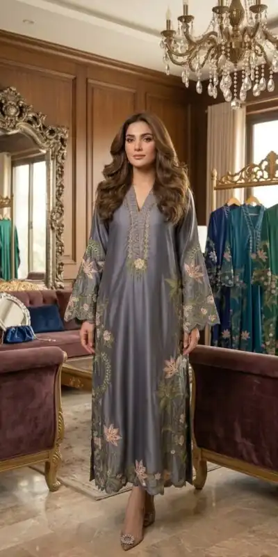 ST 249 Grey Roman Silk Salwar Suit with Sequins Work & Embroidery Work. Available at ₹2099 only. Delivery 4-6 Working Days. Shop now. | Casual Suits, Jump Suits, Creative suits, Designer Suits, Palazzo Suits, Party Wear Suits, Patiala Suits, Salwar suit, Straight Suits