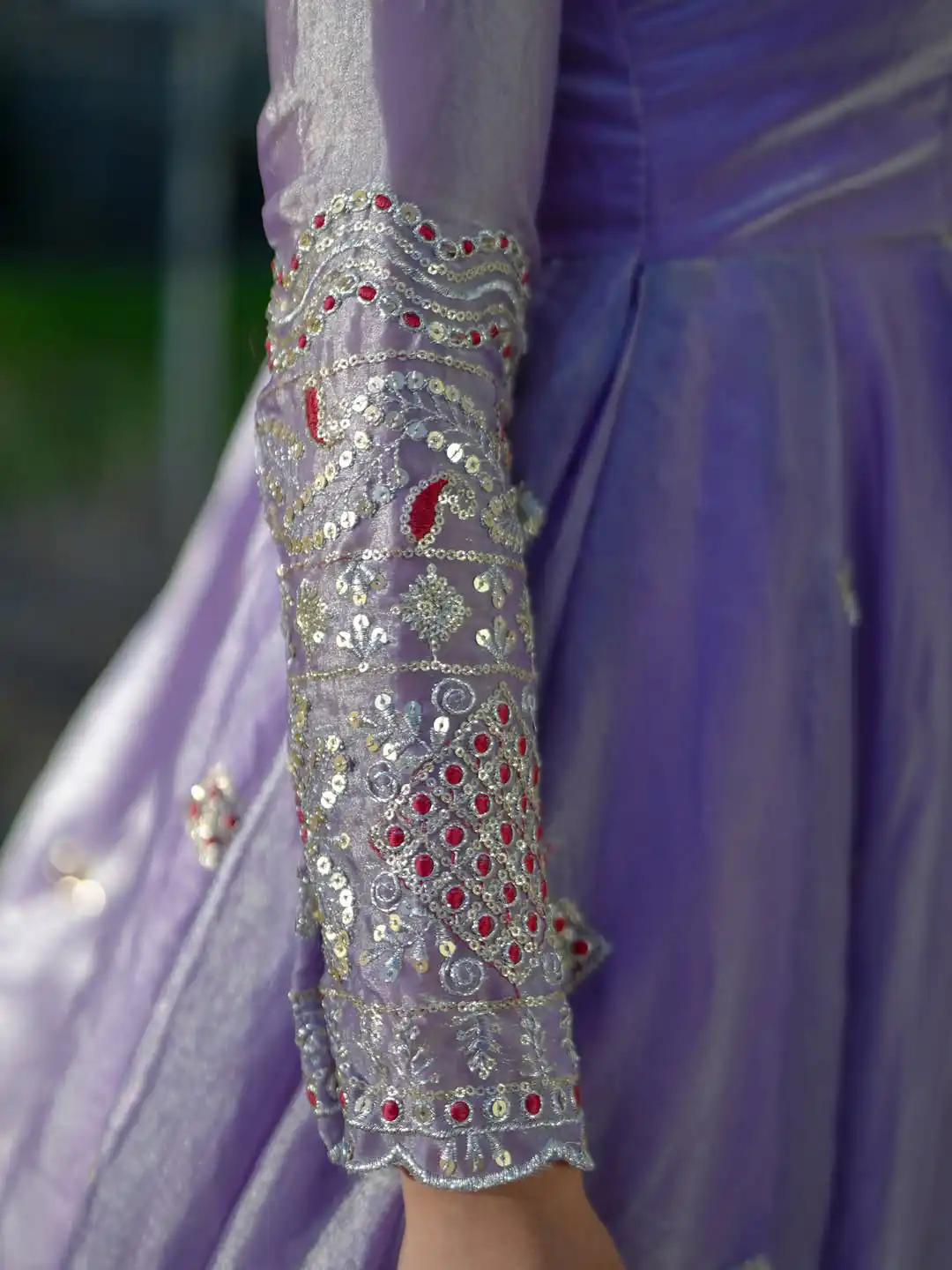 ST 1196 Lavender Color Fendy Satin Gown with Lace Work & Embroidery Work. Get it for ₹2699. Delivery 4-6 Working Days. Shop now. | Bollywood Gowns, Creative Gowns, Designer Gowns, Embroidered Gowns, Gowns, Party Wear Gowns