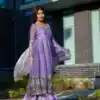 ST 1196 Lavender Color Fendy Satin Gown with Lace Work & Embroidery Work. Get it for ₹2699. Delivery 4-6 Working Days. Shop now. | Bollywood Gowns, Creative Gowns, Designer Gowns, Embroidered Gowns, Gowns, Party Wear Gowns