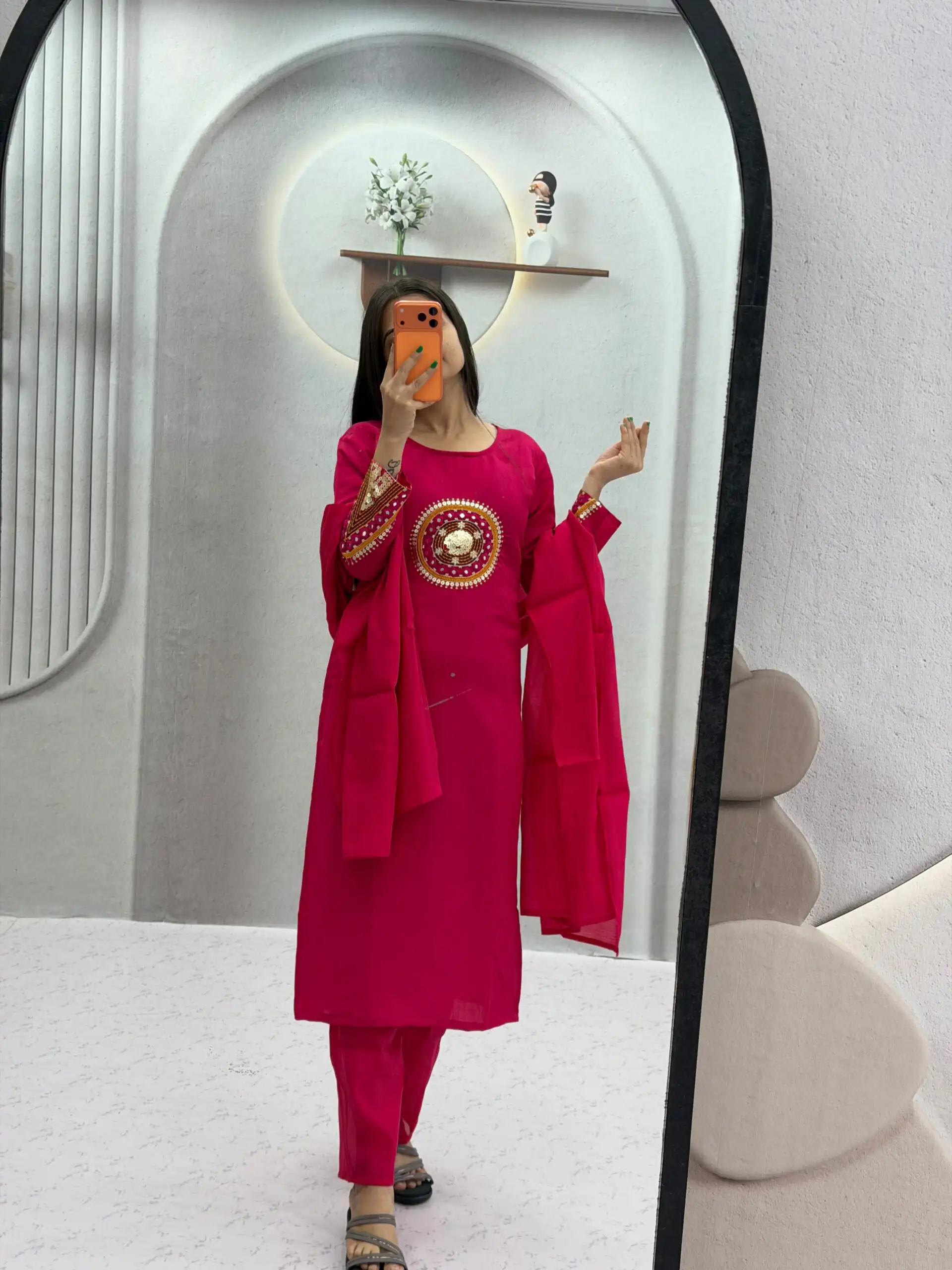 PC 598 Pink Roman Silk Salwar Suit with Sequins Work & Embroidery Work. Available at ₹2099 only. Delivery 4-6 Working Days. Shop now. | Casual Suits, Jump Suits, Creative suits, Designer Suits, Palazzo Suits, Party Wear Suits, Patiala Suits, Salwar suit, Straight Suits