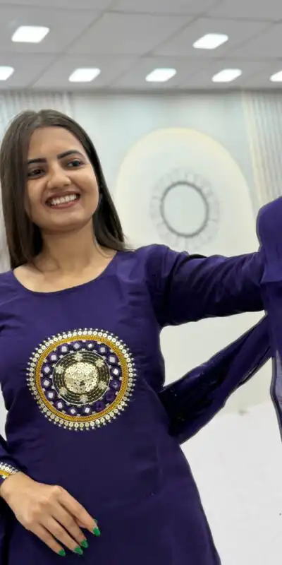 PC 598 Purple Roman Silk Salwar Suit with Sequins Work & Embroidery Work. Available at ₹2099 only. Delivery 4-6 Working Days. Shop now. | Casual Suits, Jump Suits, Creative suits, Designer Suits, Palazzo Suits, Party Wear Suits, Patiala Suits, Salwar suit, Straight Suits