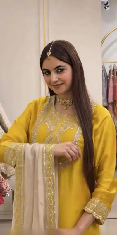 NSR 908 Yellow Color Chinon Silk Salwar Suit with Embroidery Work. Online Get it for ₹2399. Delivery 4-6 Working Days. Shop now. | Casual Suits, Jump Suits, Creative suits, Designer Suits, Palazzo Suits, Party Wear Suits, Patiala Suits, Salwar suit, Straight Suits