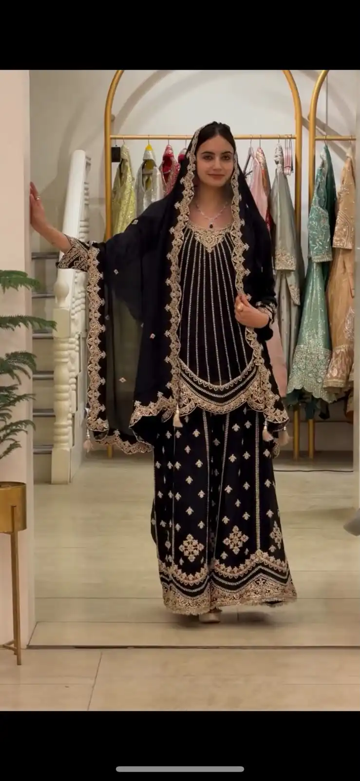 VLM 331 Black Faux Georgette Salwar Suit erfect for Wedding, Party, Mehendi, Pongal, Reception – . Available at ₹2449 only. Delivery 4-6 Working Days | Casual Suits, Jump Suits, Creative suits, Designer Suits, Palazzo Suits, Party Wear Suits, Patiala Suits, Salwar suit, Straight Suits