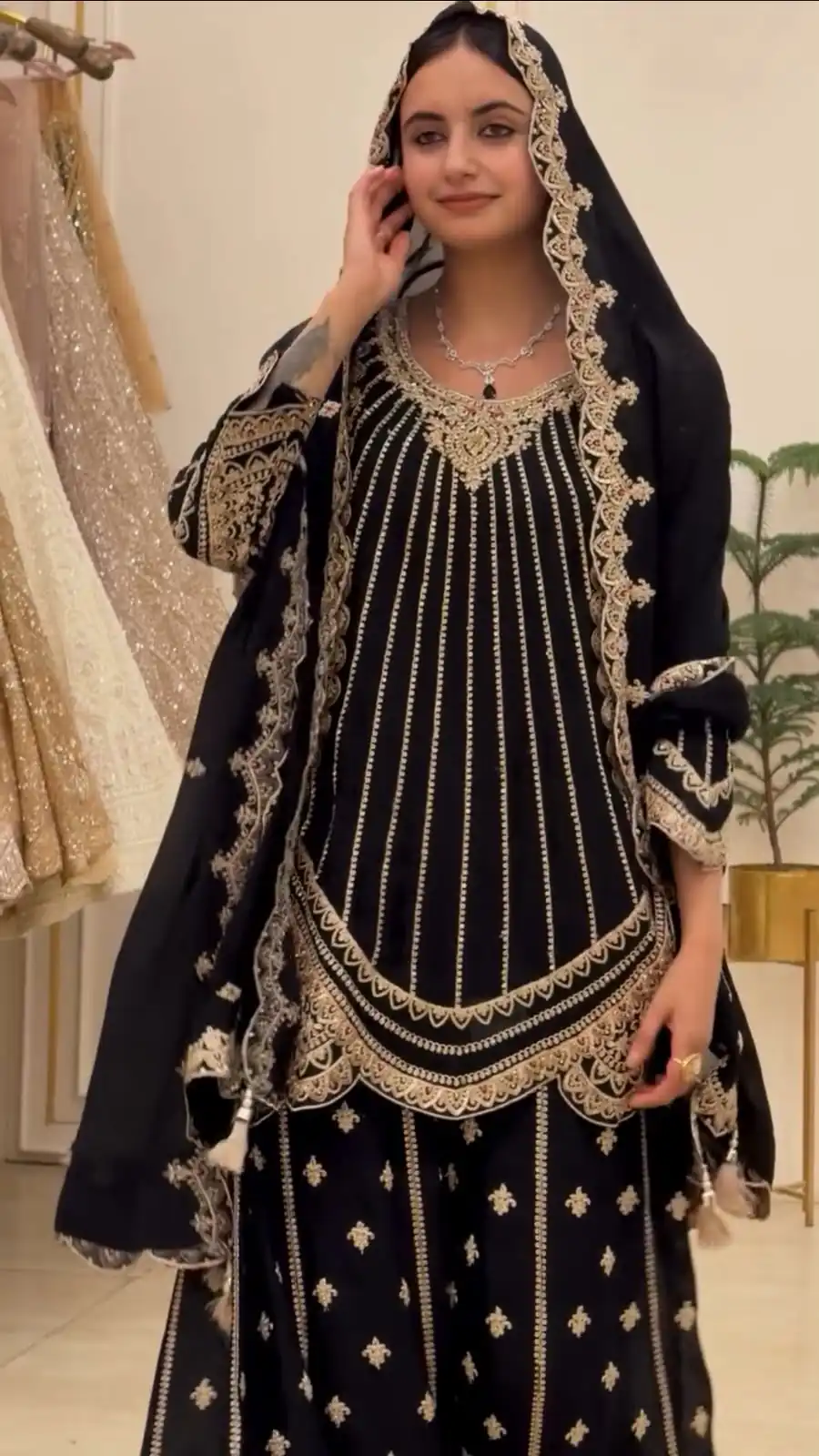 VLM 331 Black Faux Georgette Salwar Suit erfect for Wedding, Party, Mehendi, Pongal, Reception – . Available at ₹2449 only. Delivery 4-6 Working Days | Casual Suits, Jump Suits, Creative suits, Designer Suits, Palazzo Suits, Party Wear Suits, Patiala Suits, Salwar suit, Straight Suits